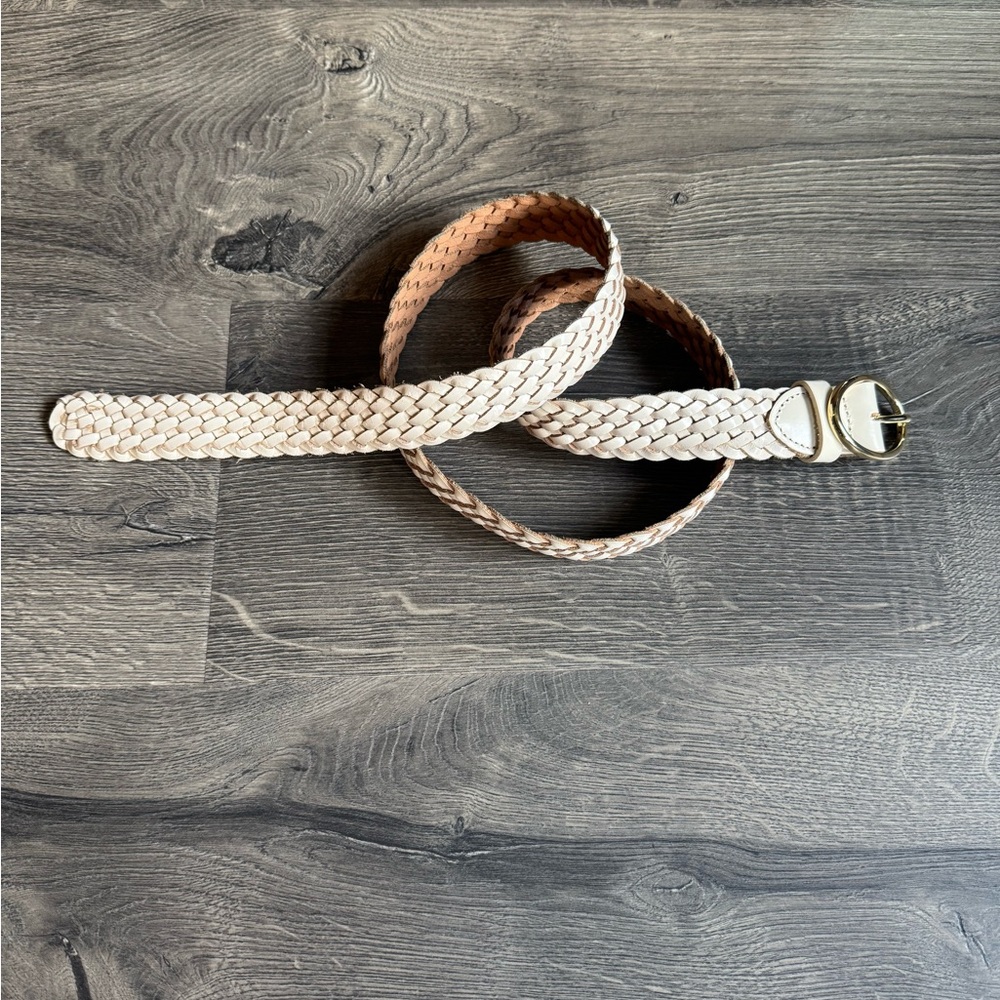 J. Crew Braided leather belt L/XL